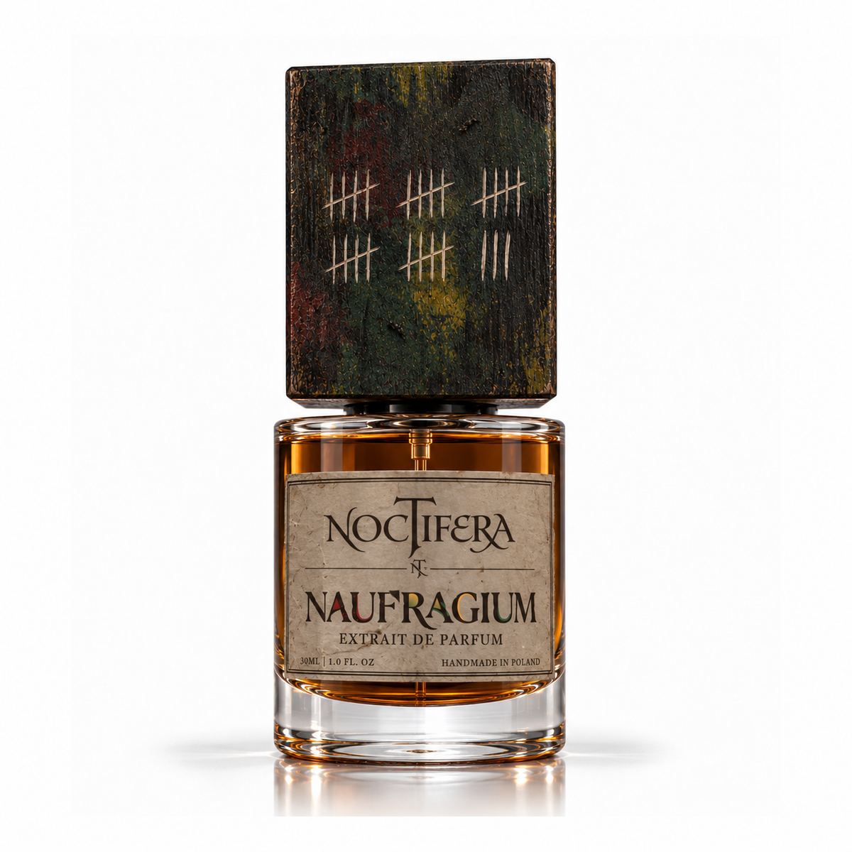 NAUFRAGIUM extrait de parfum by Noctifera, 30 ml bottle with driftwood cap